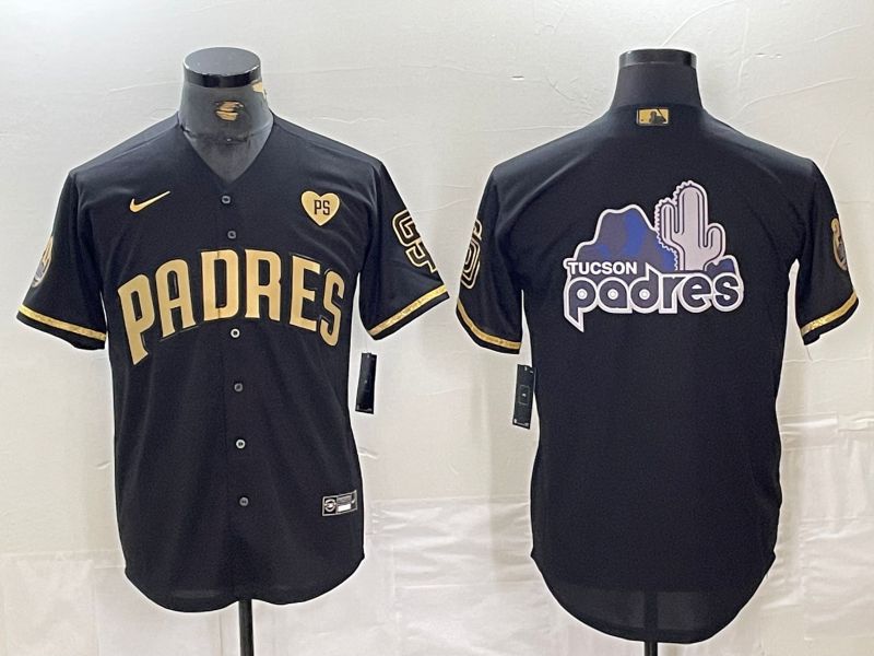 Men San Diego Padres Blank Black gold #5 th generation Nike 2024 MLB Jersey style 2->youth mlb jersey->Youth Jersey